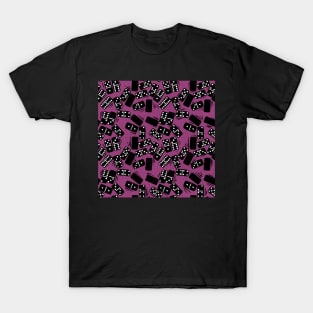 Dominos block print pink T-Shirt